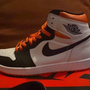 Black/Orange Jordan 1 Halloween pumpkin